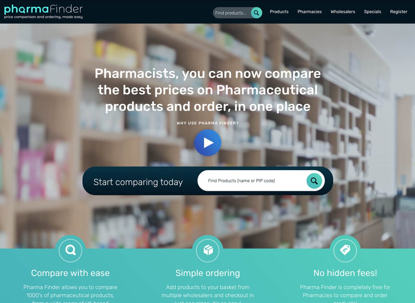 pharmafinder comparison website